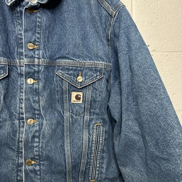 Vintage Carhartt Blanket-Lined Trucker Jacket “Darkstone” J11 - Picture 8 of 12